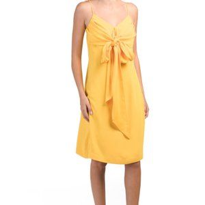 Trina Turk Starry Dress in Mimosa Yellow with tie front detail Sizes 4 and 6